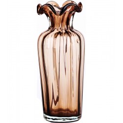 Vaso 10,5x25cm Vidro Marrom